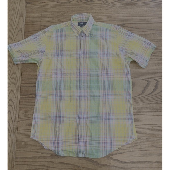Lot Of 2 Ralph Lauren Men's Medium Classic Fit Plaid‎ Short Sleeve Button Shirts - Picture 2 of 9